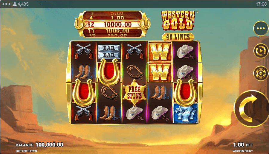 Western Gold Online Slot Game Features