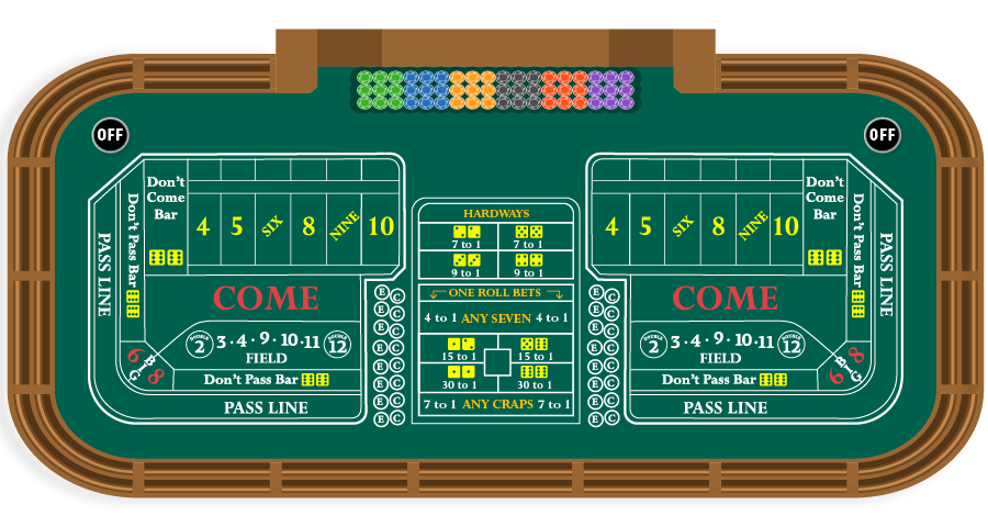 craps table layout