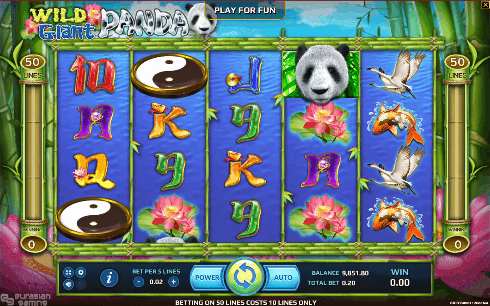 Wild Giant Panda Online Slot Game Bonus