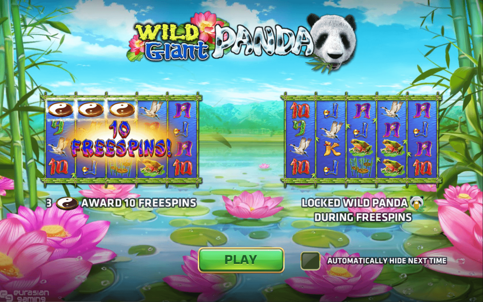 Wild Giant Panda Online Slot Game Reels