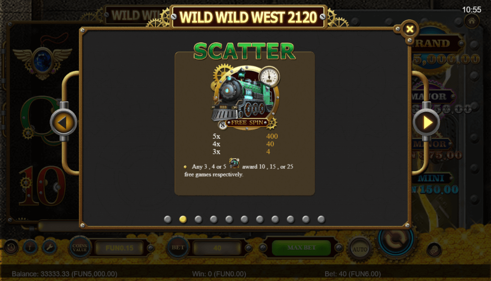 Wild Wild West 2120 Online Slot Game Bonus