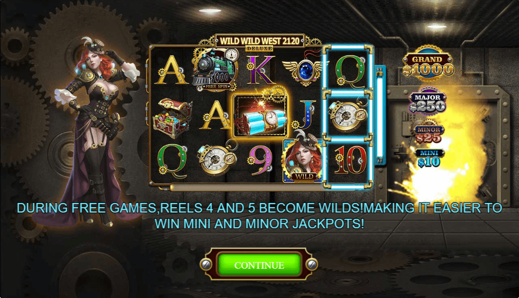 Wild Wild West 2120 Online Slot Game Reels