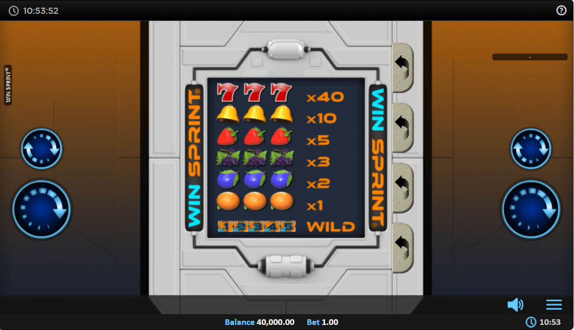 Win Sprint Online Slot Game Reels