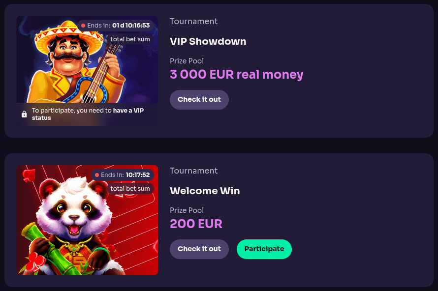 winspirit casino tournaments